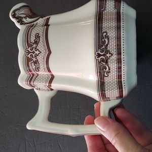 Ceramic Pitcher Brown/Ivory,5.5in.Hx6in.W.handle to spout.byTwo's Company